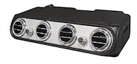 Universal Underdash Air Conditioning Unit, 4-Ball Louver Evaporator - Brushed Facia