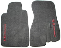 40195 Front Carpet Floor Mats, 1993-2002 Chevy Camaro, Graphite / CAMARO SS Logos