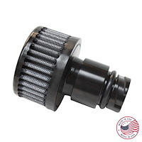CBW-025B Valve Cover Oil Cap Breather, GM LS, Billet Aluminum, Black