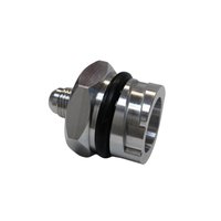 CBW-027-6 Valve Cover Oil Cap Adapter w/-6 AN Fitting, GM LS, Billet Aluminum