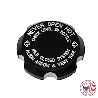 CBW-053B Radiator Cap Cover, 1993-2002 Chevy Camaro/Pontiac Firebird, Billet Aluminum, Black Hawks Motorsports