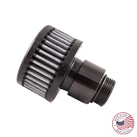 CBW-069B Oil Cap Breather, For Holley LS Valve Covers, Billet Aluminum, Black