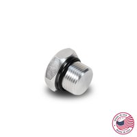 CBW-124 Oil Level Sensor Delete Plug, GM LS, Billet Aluminum