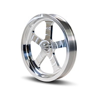 CBW-136 Power Steering Pulley, 1997-2004 Chevy Corvette, Billet Aluminum