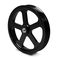 CBW-136B Power Steering Pulley, 1997-2004 Chevy Corvette, Billet Aluminum, Black