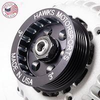 CBW-145B 3.00 in. Overdrive Alternator Pulley 6-Rib, GM LS, Billet Aluminum