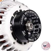 CBW-152B 2.85 in. Overdrive Alternator Pulley 6-Rib, GM LS, Billet Aluminum