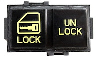 HT10098792 Power Lock Switch, 1990-1992 Chevy Camaro, Driver/LH, Yellow Font