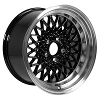 HT179GTAB GTA Mesh Wheel Set, 1982-1992 Pontiac Firebird GTA [Size: 17"x9"] Black Finish