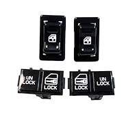 HT8289CPSW Power Switch Package Kit, 1982-1989 Chevy Camaro, White Font, Includes LH & RH Power Window & Lock Switches