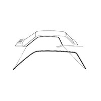 C7ZZ-6551222-3C Roof Rail Weatherstrip Pair