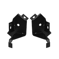 Lower Radiator Mounting Brackets for 1967-1970 Ford Mustang [Black Steel, Pair]
