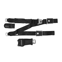 SB-3P-BK-68-C 3-Point Seatbelt Black With Lap Retractor, Concours