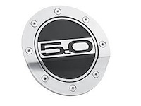 FR3Z-6640526-MS Comp Series Fuel Door for 2015-2022 Ford Mustang [Silver/Satin Black]