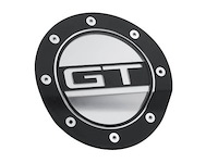 FR3Z-6640526-GB Comp Series Fuel Door for 2015-2022 Ford Mustang [Satin Black/Silver]