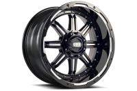 GD10-Series Wheel, Size: 17 x 9 in., Bolt Pattern: 5 x 150 mm, Offset: 15 mm [Gloss Black/Milled]