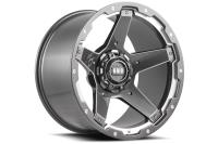 GD04-Series Wheel, Size: 18 x 9 in., Bolt Pattern: 5 x 114.30/127 mm, Offset: 15 mm [Gloss Graphite/Milled]