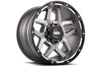 GD07-Series Wheel, Size: 18 x 9 in., Bolt Pattern: 5 x 127/139.70 mm, Offset: 15 mm [Matte Anthracite w/Black Lip]