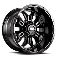 GD11-Series Wheel, Size: 17 x 9 in., Bolt Pattern: 5 x 127/139.70 mm, Offset: -12 mm [Double Dark Tint w/Gloss Black Lip]
