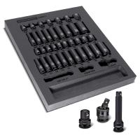 40-Piece Pro-Tech 3/8 in. Drive Impact Socket Set
