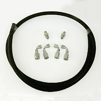 HK022 Power Steering Hose Kit, GM Steering Box (late) to -6AN Reservoir [Black AQP]