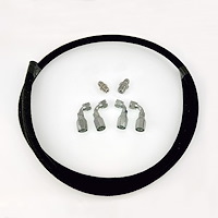 HK031 Power Steering Hose Kit, Ford Steering Box to -6AN Reservoir [Black AQP]