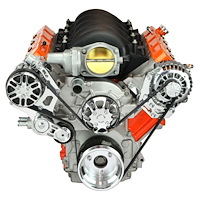 LSV02M Victory-Series Pulley Kit for GM LS, w/ Alternator/AC [Machined]