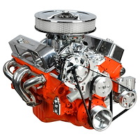 SCB01M Basic-Series Pulley Kit for Small Block Chevy, Dual Belt, w/ Alternator/Power Steering [Machined]