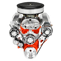SCV02AB Victory-Series Pulley Kit for Small Block Chevy, w/ Alternator/AC [Black Anodized]