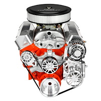 SCV03M Victory-Series Pulley Kit for Small Block Chevy, w/ Alternator/Power Steering [Machined]