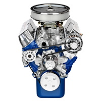 SFL54M Pulley Kit for Small Block Ford 351W, w/ Alternator Only, Long Water Pump [Machined]