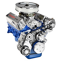 SFM02P Pulley Kit for Small Block Ford 289-302, w/ Alternator/AC, Short Water Pump [Polished]