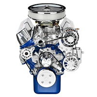 SFM03M Pulley Kit for Small Block Ford 289-302, w/ Alternator/Power Steering, Short Water Pump [Machined]