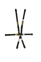 SR 61560Y LatchLink-II Harness, Right Side Pull Up, Non-Adjust Left, Double Shoulders, 6-Point V Sub [Black]