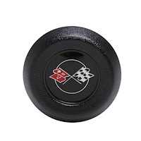 5074A Black Horn Button for 1969-1975 Chevy Corvette with Tilt/Telescopic Steering
