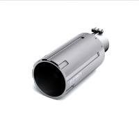 GEM Billet Exhaust Tip, 2.75 in. Inlet/5 in. Outlet x 12 in. Length, Aluminum/304 Stainless Steel, BARREL Cut [Chrome Finish]