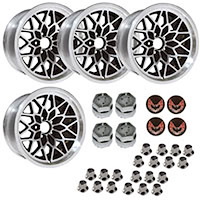 BSF179KR Snowflake Wheel Kit [Size: 17" x 9"] Finish: Black Painted Recesses & Gloss Clear Coat
