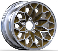 BSFW158GLD Bandit Snowflake Wheel Size: 15" x 8" 1977-1981 Pontiac Trans Am Design [Silver/Gold]