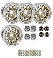 GSF179KGGLD 17" X 9" Gold Snowflake Wheel Kit [Gold Bird Inserts]