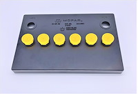 MBC24YEL Battery Topper for Mopar 1966-1974 A-Body/E-Body Models [Yellow Caps]