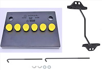 MBC24YEL1 Battery Topper with Battery Strap for 1966-1969 Mopar A-Body Models [Yellow Caps]