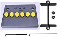 MBC24YEL2 Battery Topper with Battery Strap for 1970-1974 Mopar A-Body Models [Yellow Caps]