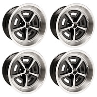MMW179BLKS Magnum Wheel Set [Size: 17" x 9"] Finish: Black Powder Coated w/Machined Lip