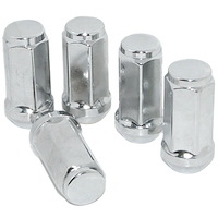 Conical Seat 1-Piece Chrome Lug Nuts 1/2" x 20 Standard Threads