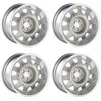 MRW178SLVS Cast Aluminum Mopar Rallye Wheel Set 17" x 8" with 4-1/2" Backspacing