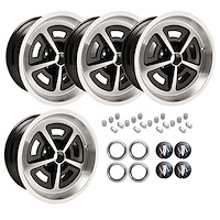 MWB178K GM Magnum Wheel Kit [Size: 17" x 8"] Finish: Black Powder Coated w/Machined Lip