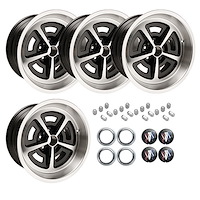 MWB179K GM Magnum Wheel Kit [Size: 17" x 9"] Finish: Black Powder Coated w/Machined Lip
