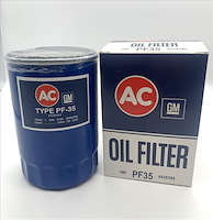 PF35CASE Tall Style PF35 Oil Filter Case for 1963-1972 L6, 1969-1972 GM V8 engines [Blue]