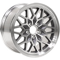 SFW1794GUN Snowflake Wheel [Size: 17" x 9"] Finish: Gunmetal Painted Recesses & Gloss Clear Coat