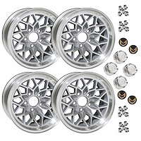 SSF179KG Snowflake Wheel Kit [Size: 17" x 9"] Finish: Silver Painted Recesses & Gloss Clear Coat